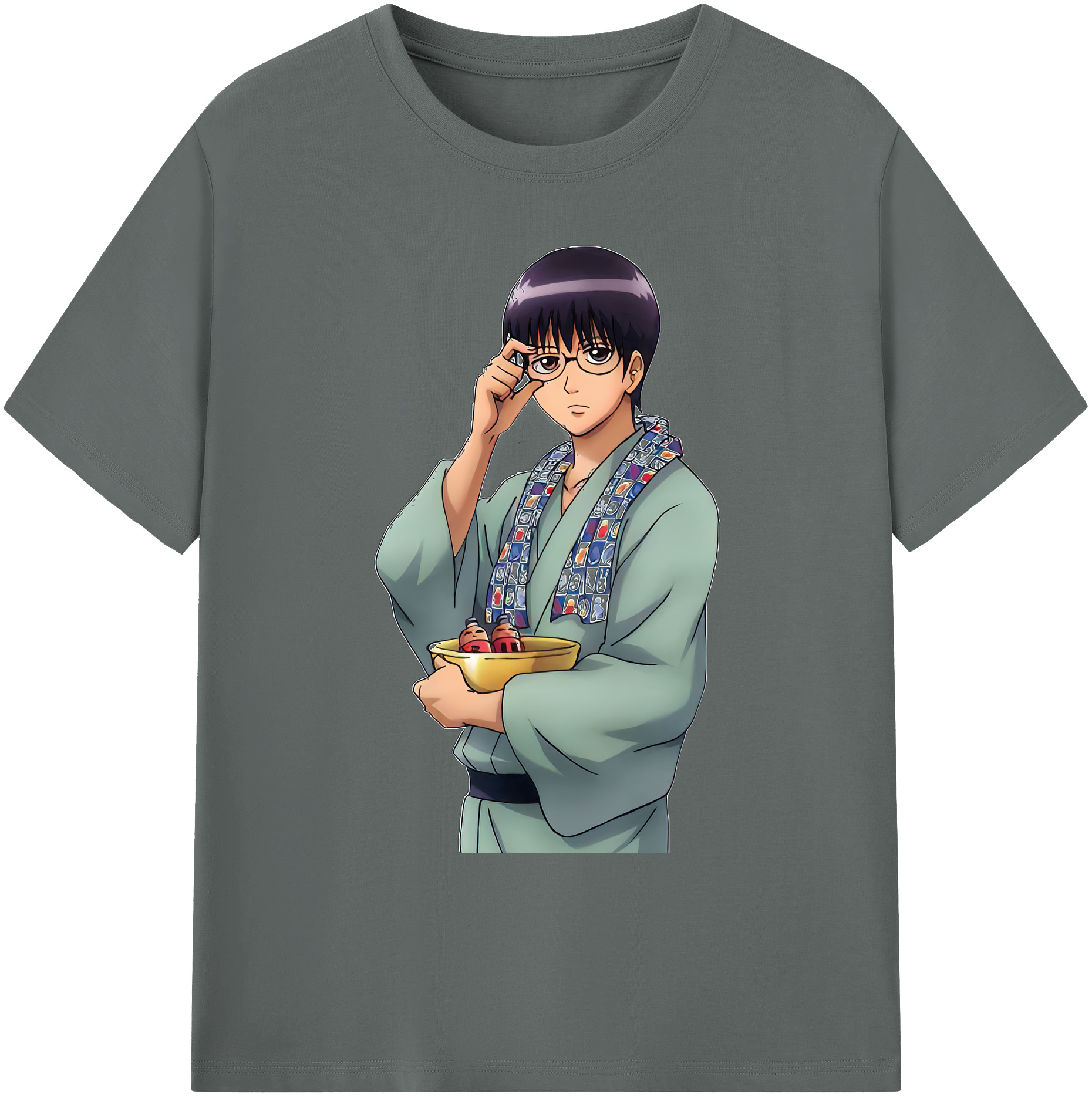 （画像用） ぎんたま 坂田銀時（さかたぎんとき） 神楽 志村新八（しむら しんぱち） GINTAMA Sakata Gintoki Kagura Shimura Shinpachi 綿100％ メンズ半袖Tシャツ｜肌触りやわらか＆通気性